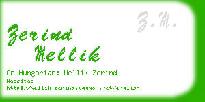 zerind mellik business card